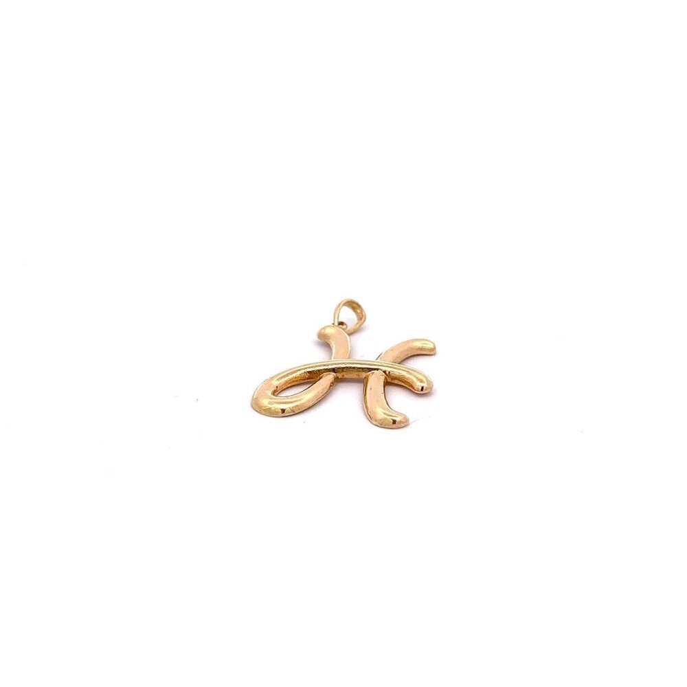 18K Gold Pendant Letter H Initial 2.08 grams - Picture 8 of 9